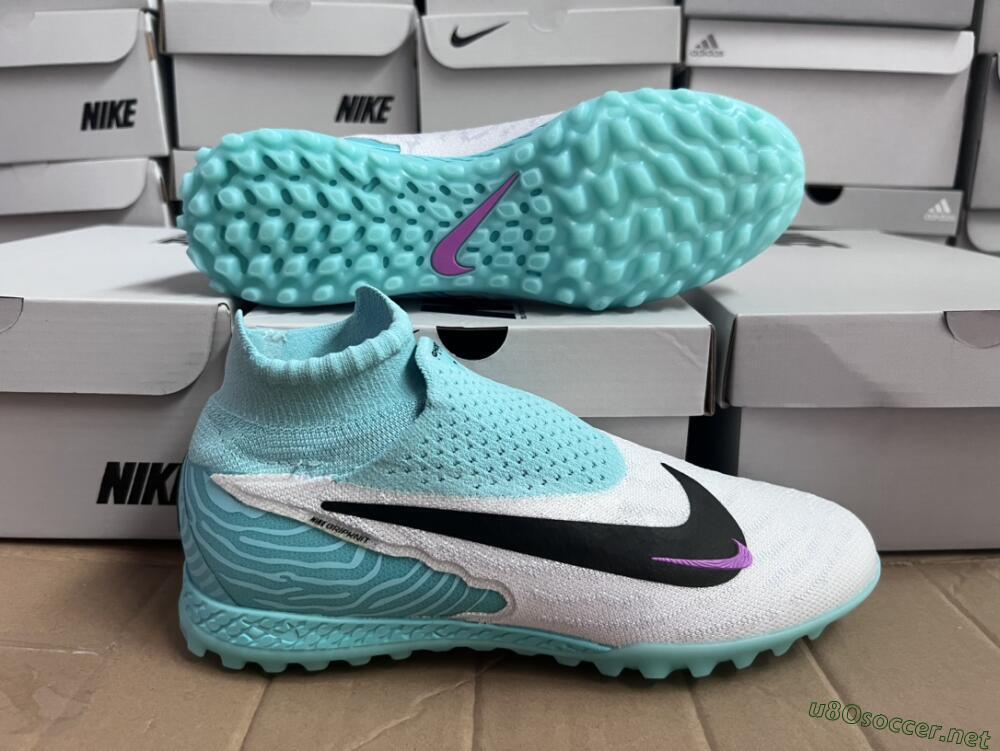 Unisex Nike Phantom GX Elite DF Link TF Football Shoes - White/Black/Jade