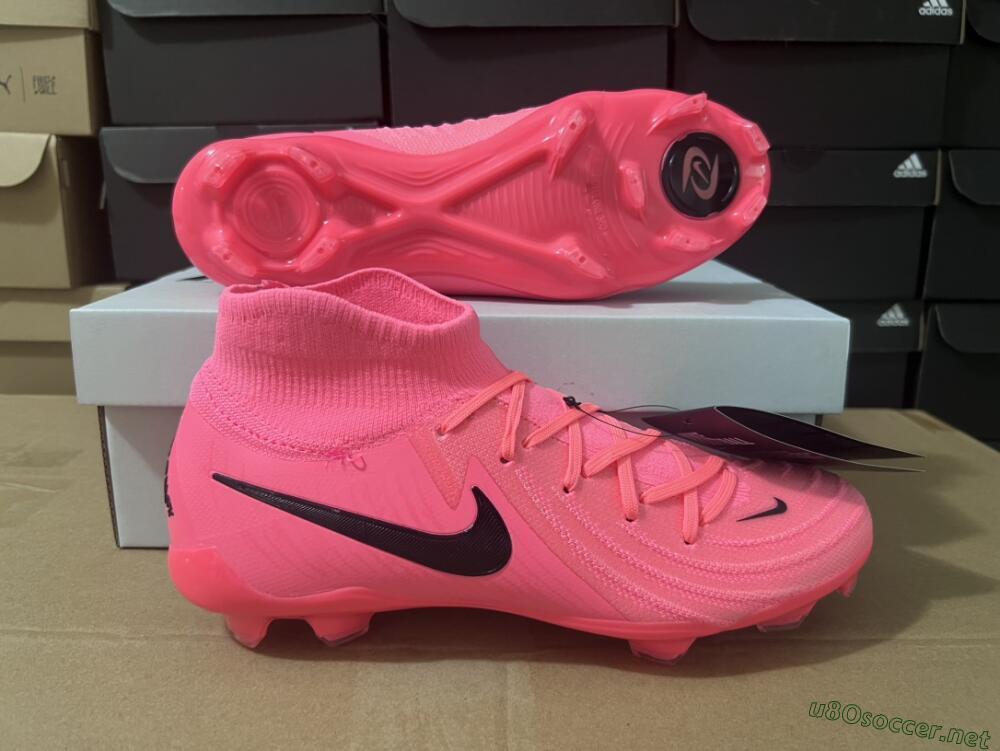 Unisex Nike Phantom Luna 2 Elite LV8 FG Football Boots - Red/Black/Pink