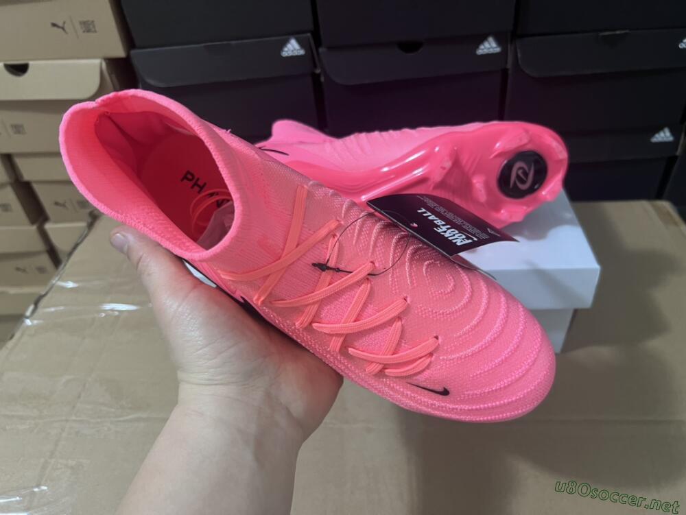 Unisex Nike Phantom Luna 2 Elite LV8 FG Football Boots - Red/Black/Pink