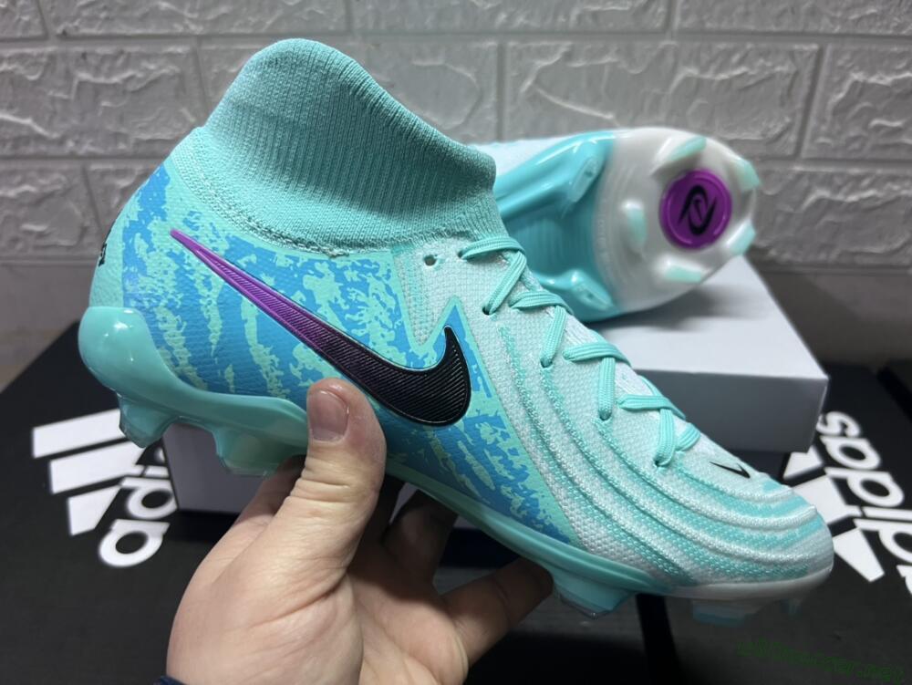 Unisex Nike Phantom Luna 2 Elite LV8 FG Football Boots - Jade/Black/Purple