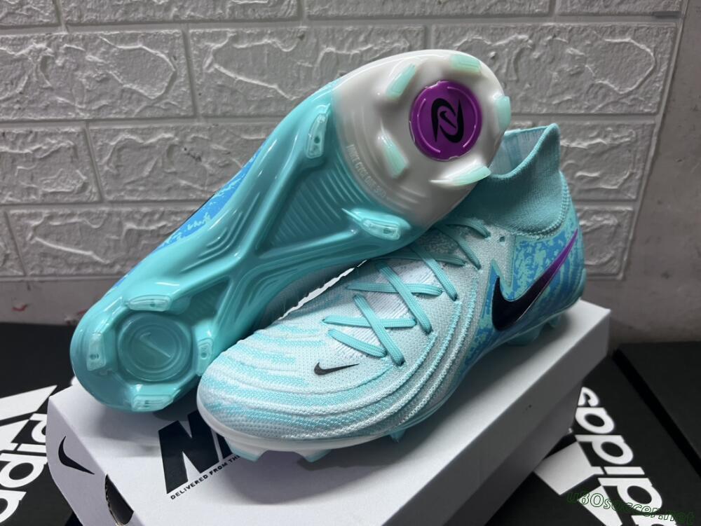 Unisex Nike Phantom Luna 2 Elite LV8 FG Football Boots - Jade/Black/Purple
