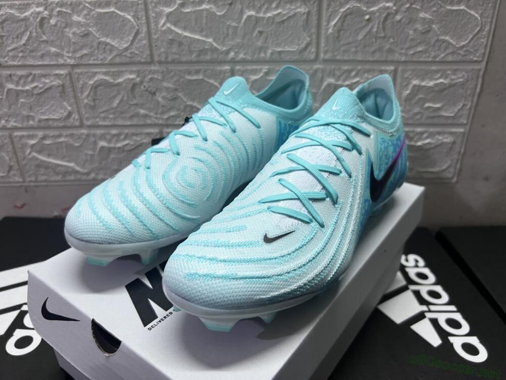 Unisex Nike Phantom Luna 2 Elite LV8 FG Football Boots - Jade/Black/Purple