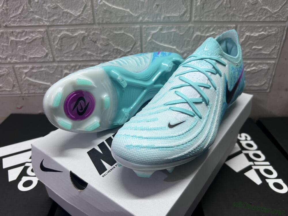 Unisex Nike Phantom Luna 2 Elite LV8 FG Football Boots - Jade/Black/Purple
