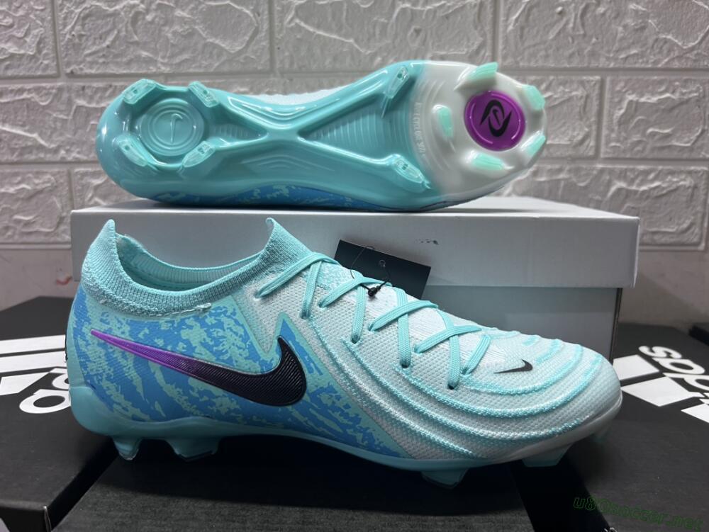 Unisex Nike Phantom Luna 2 Elite LV8 FG Football Boots - Jade/Black/Purple