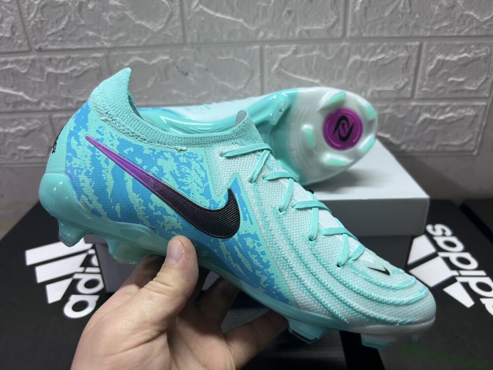 Unisex Nike Phantom Luna 2 Elite LV8 FG Football Boots - Jade/Black/Purple
