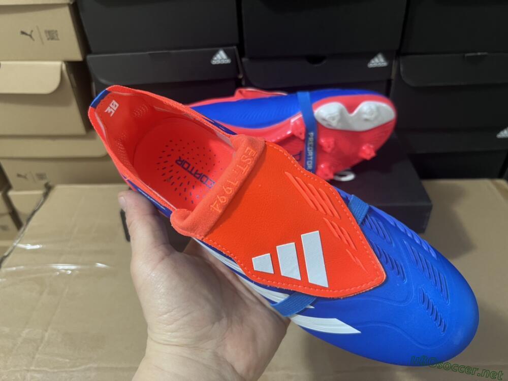 Unisex Adidas Predator Elite Foldover Tongue FG Football Boots - Blue/White/Red