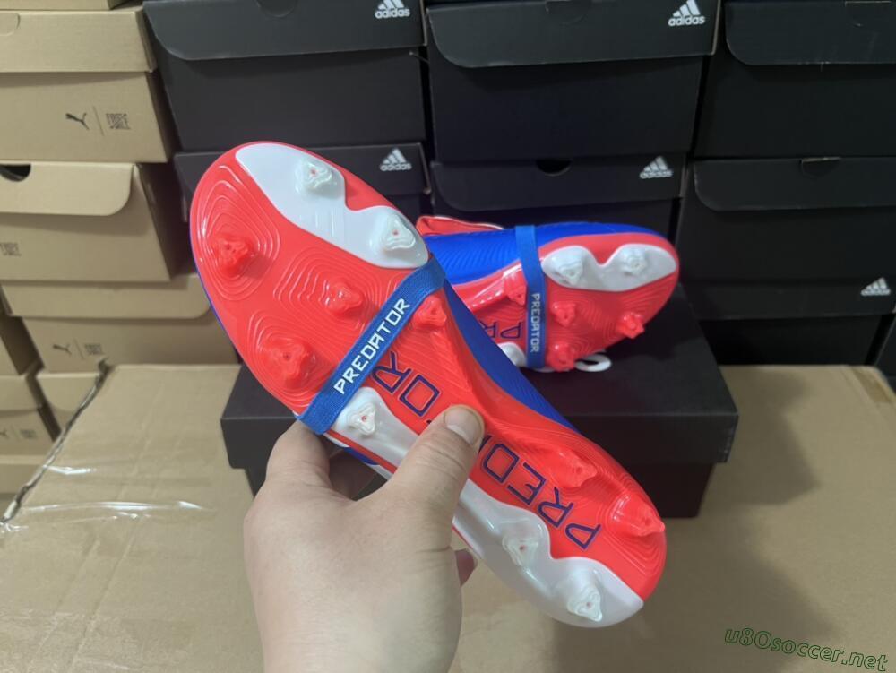 Unisex Adidas Predator Elite Foldover Tongue FG Football Boots - Blue/White/Red