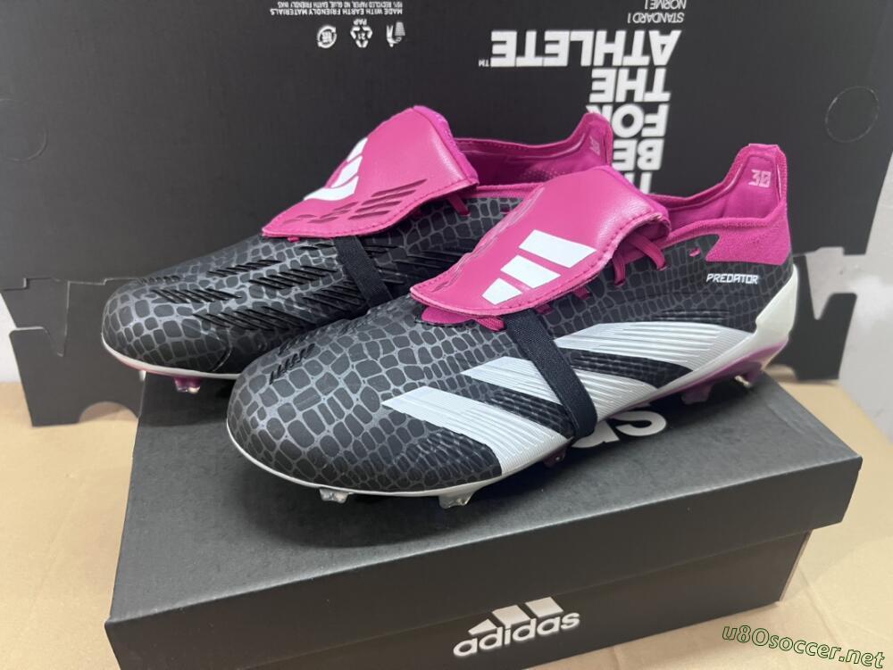 Men's Adidas Predator Accuracy+ FG Football Boots - Black/White/Purple
