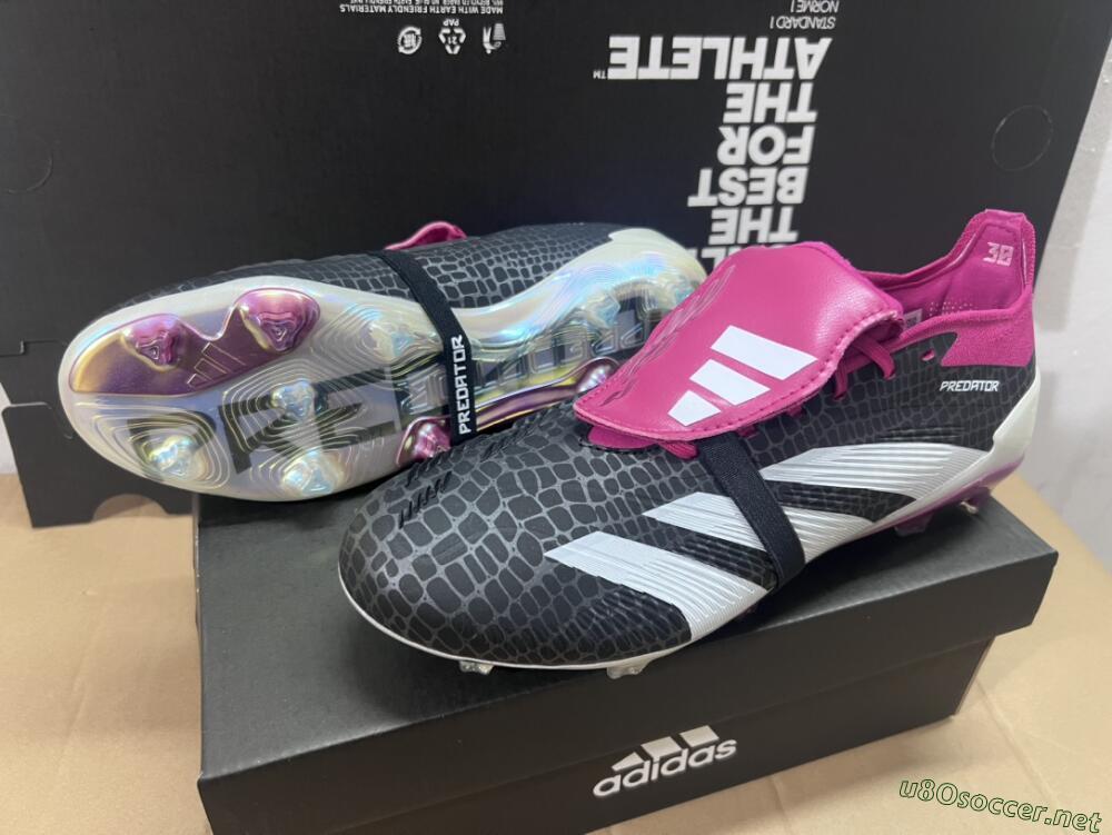 Men's Adidas Predator Accuracy+ FG Football Boots - Black/White/Purple