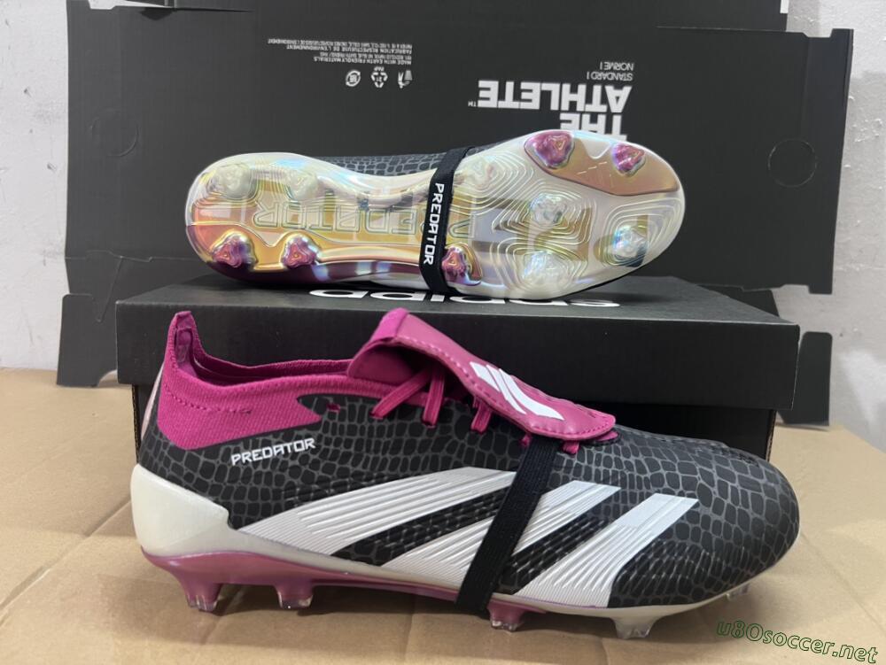 Men's Adidas Predator Accuracy+ FG Football Boots - Black/White/Purple