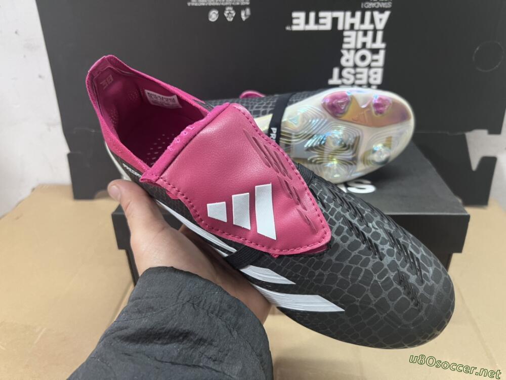 Men's Adidas Predator Accuracy+ FG Football Boots - Black/White/Purple