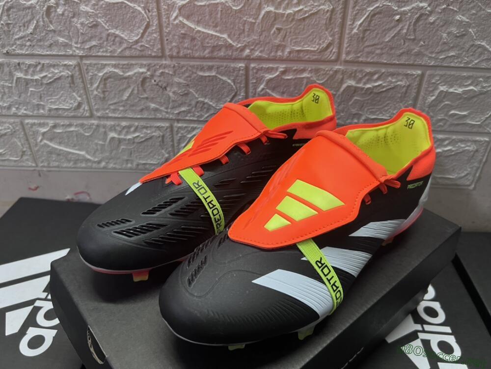 Men's Adidas Predator Elite Foldover Tongue FG Football Boots - White/Black/Red