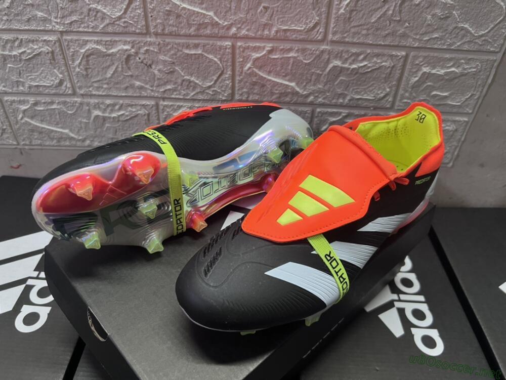 Men's Adidas Predator Elite Foldover Tongue FG Football Boots - White/Black/Red