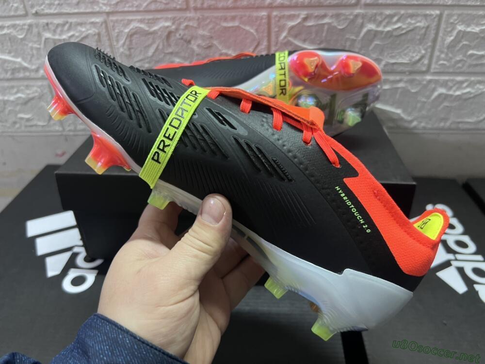 Men's Adidas Predator Elite Foldover Tongue FG Football Boots - White/Black/Red