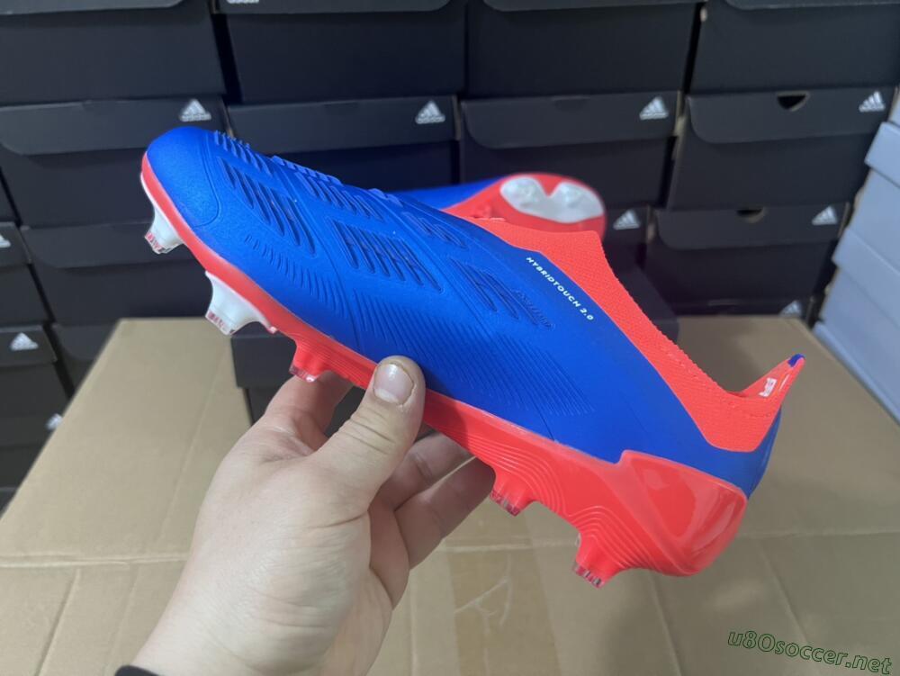 Men's Adidas Predator Elite Laceless FG Football Boots - Blue/White/Red