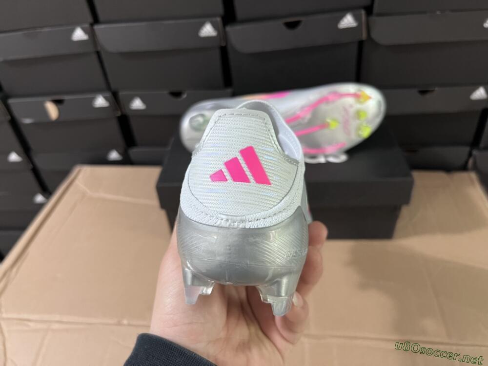 Unisex Adidas F50 Adizero FG Football Boots - Silver/Yellow/Pink