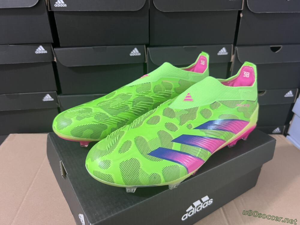 Men's Adidas Predator Accuracy+ FG Football Boots - Green/Purple/Yellow