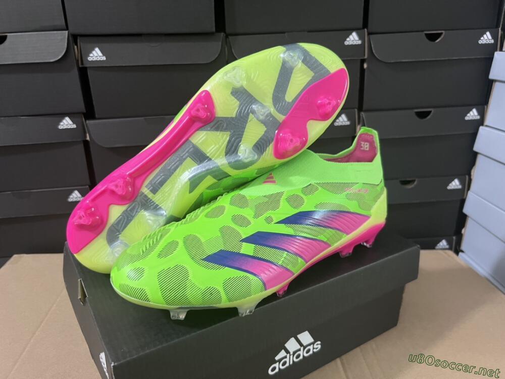 Men's Adidas Predator Accuracy+ FG Football Boots - Green/Purple/Yellow