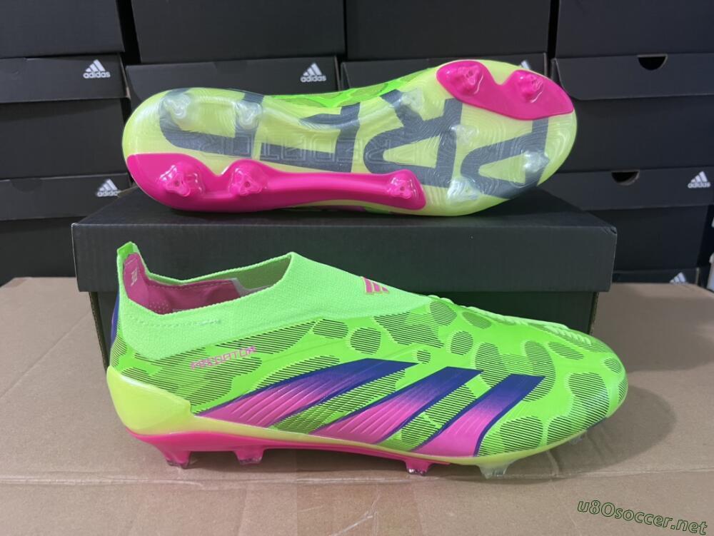 Men's Adidas Predator Accuracy+ FG Football Boots - Green/Purple/Yellow