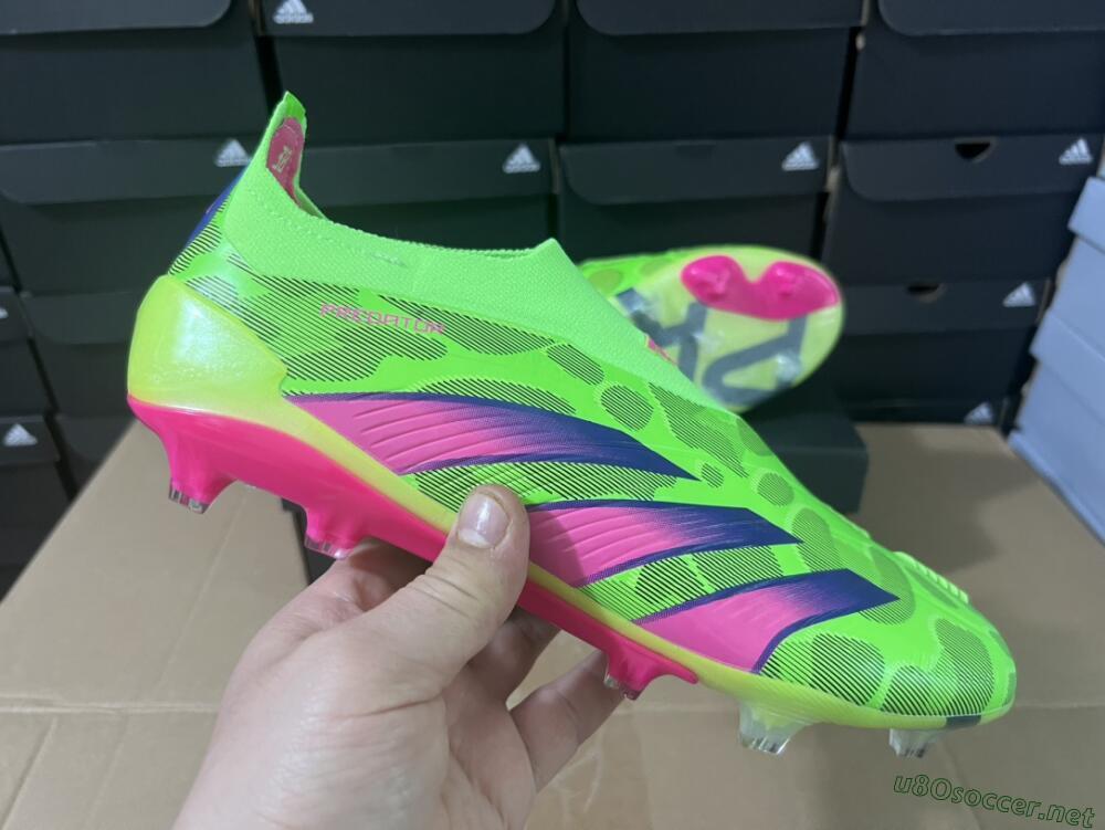 Men's Adidas Predator Accuracy+ FG Football Boots - Green/Purple/Yellow