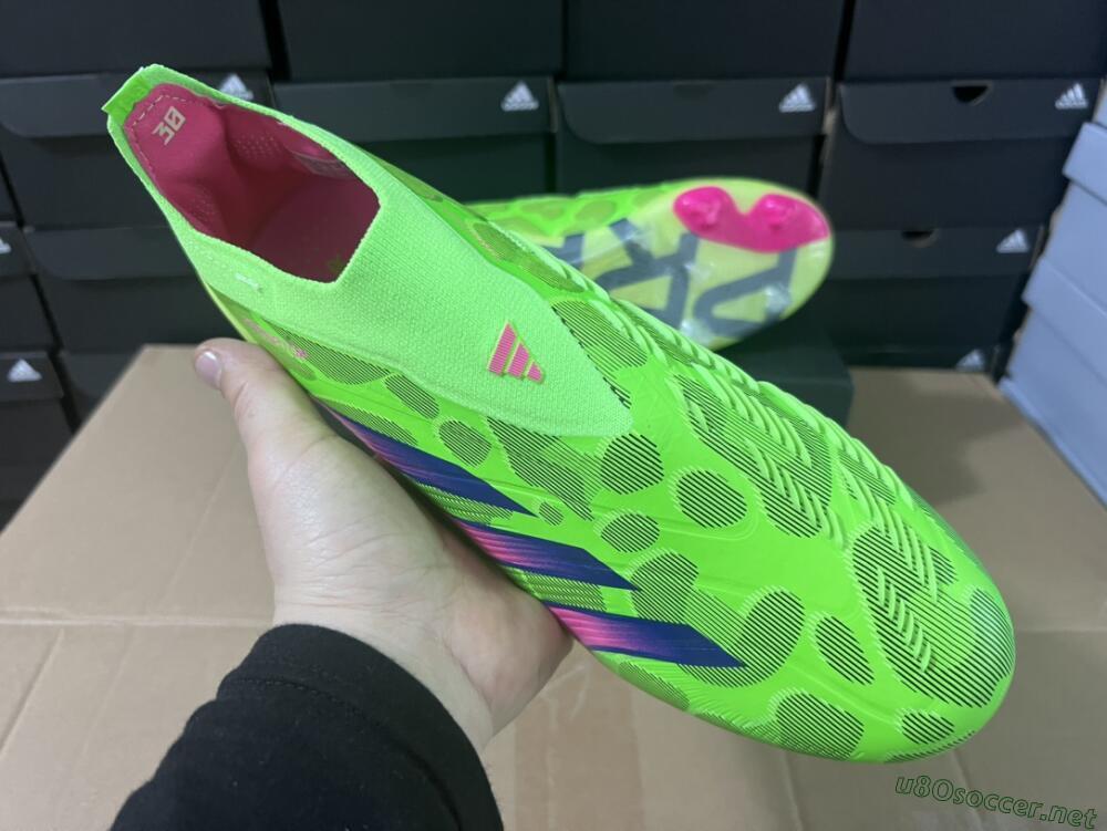 Men's Adidas Predator Accuracy+ FG Football Boots - Green/Purple/Yellow