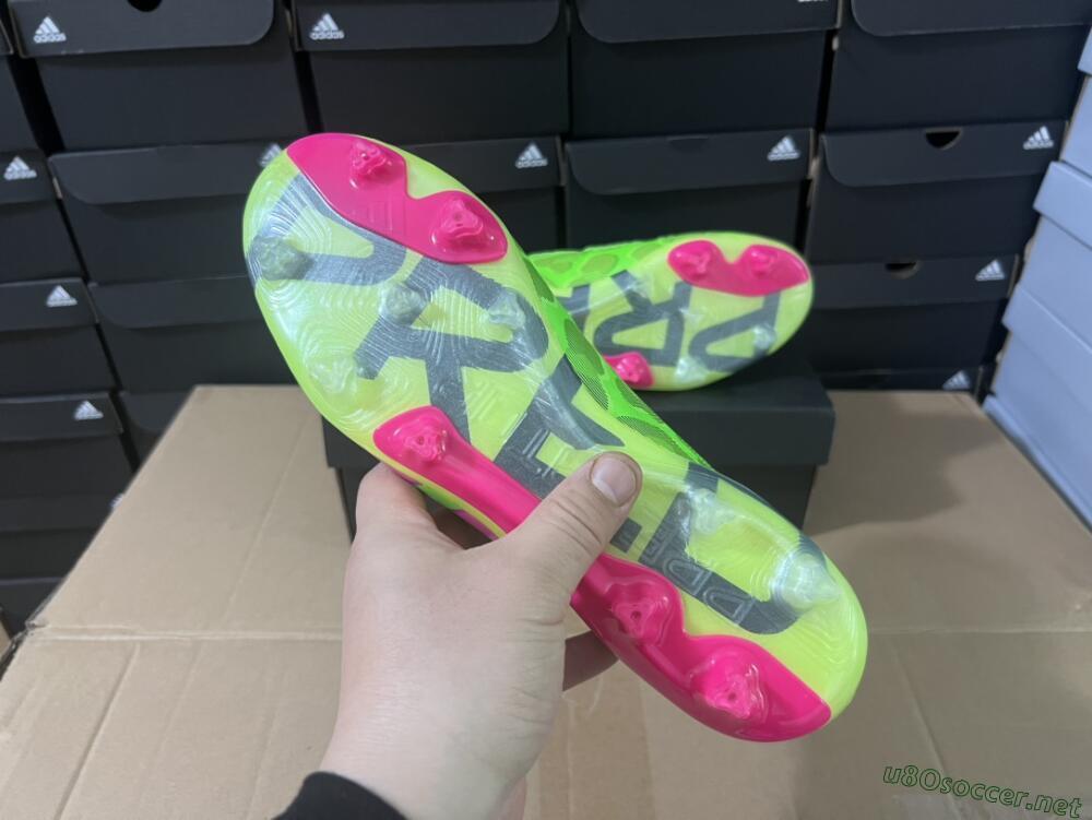 Men's Adidas Predator Accuracy+ FG Football Boots - Green/Purple/Yellow