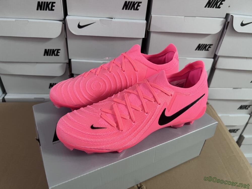 Unisex Nike Phantom Luna 2 Elite LV8 FG Football Boots - Red/Black/Pink