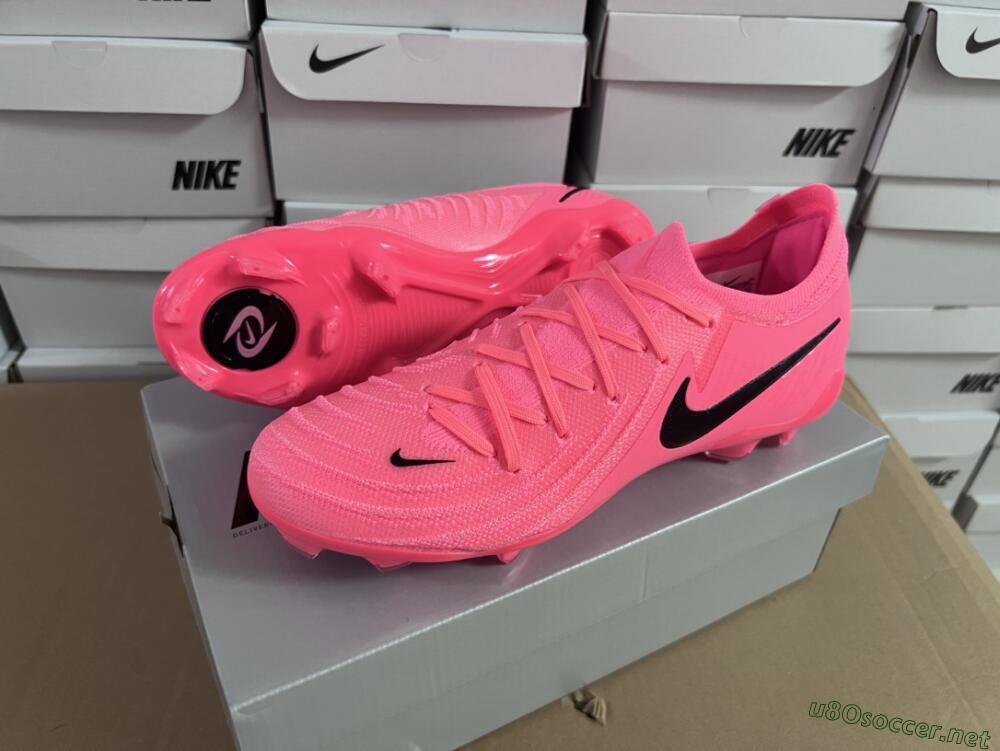Unisex Nike Phantom Luna 2 Elite LV8 FG Football Boots - Red/Black/Pink
