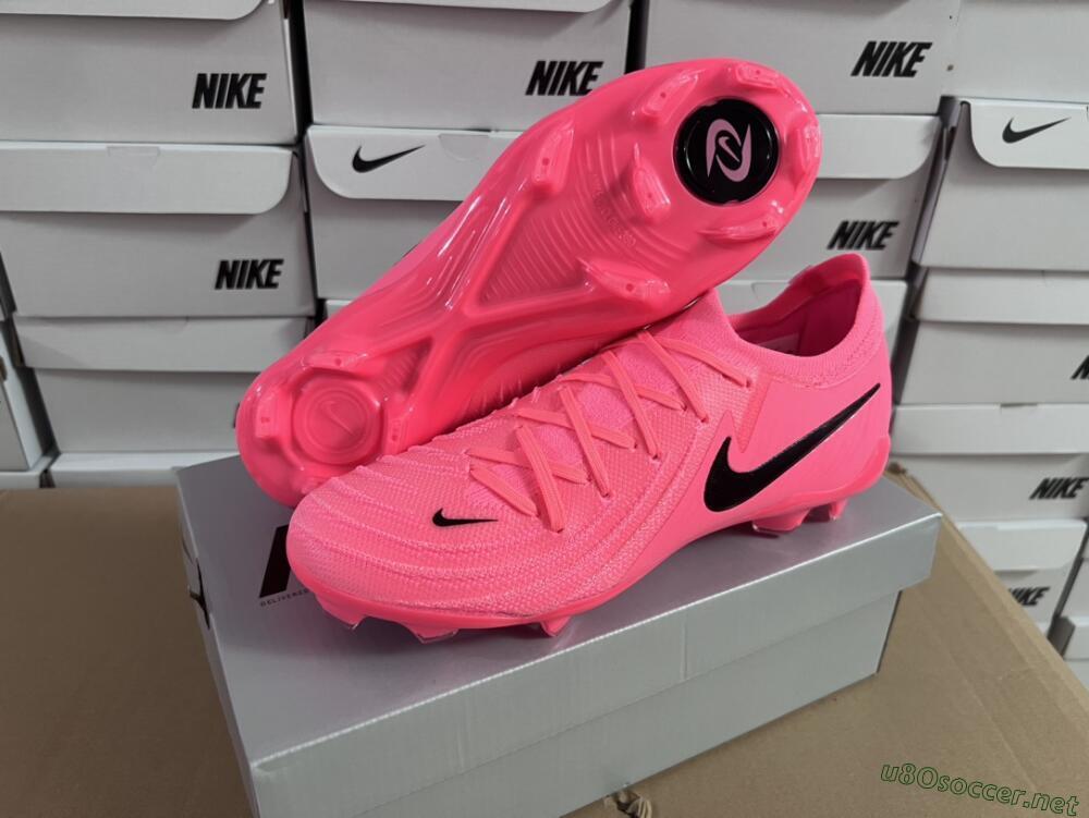 Unisex Nike Phantom Luna 2 Elite LV8 FG Football Boots - Red/Black/Pink