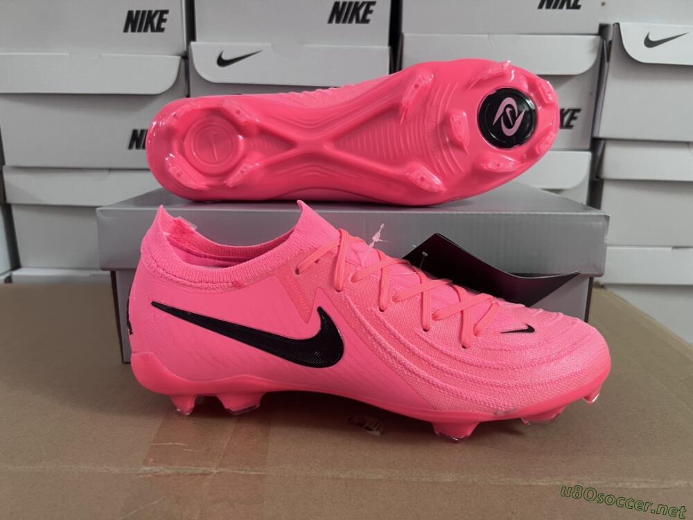 Unisex Nike Phantom Luna 2 Elite LV8 FG Football Boots - Red/Black/Pink