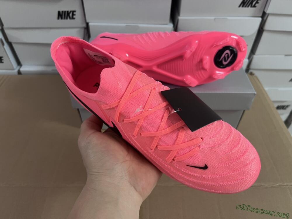 Unisex Nike Phantom Luna 2 Elite LV8 FG Football Boots - Red/Black/Pink