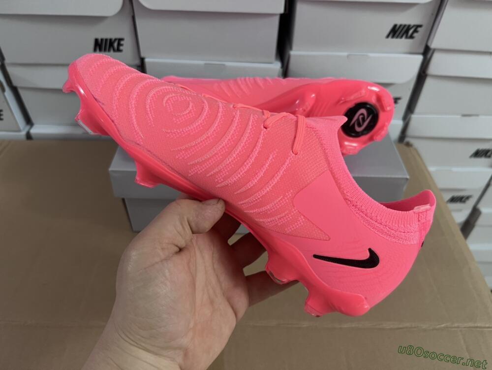 Unisex Nike Phantom Luna 2 Elite LV8 FG Football Boots - Red/Black/Pink