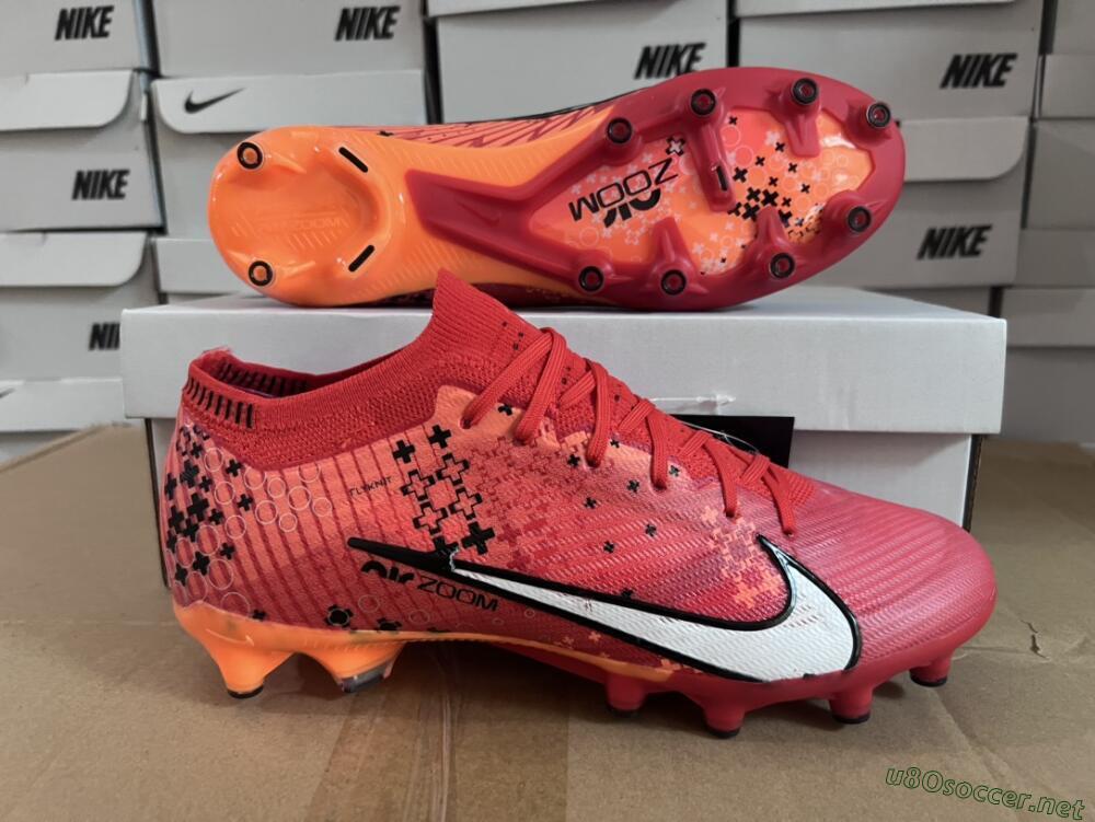 Men's Nike Air Zoom Mercurial Vapor 15 Elite AG Football Boots - Red/White/Black