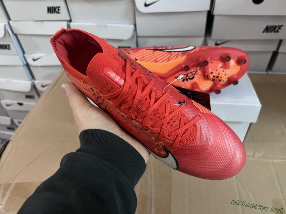 Men's Nike Air Zoom Mercurial Vapor 15 Elite AG Football Boots - Red/White/Black