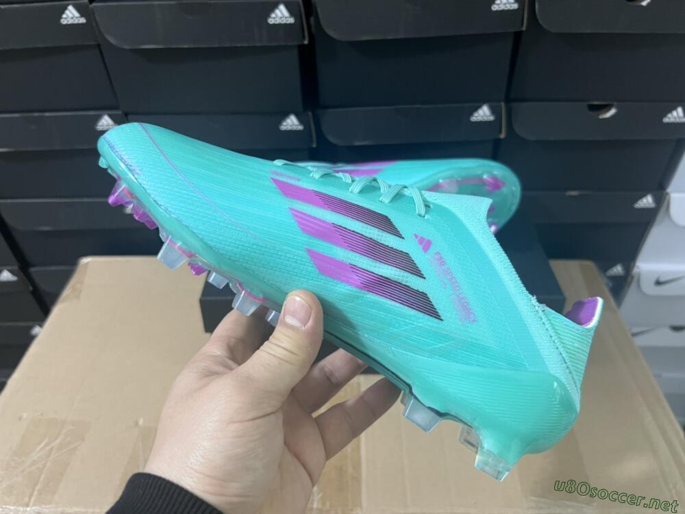 Unisex Adidas F50 Adizero FG Football Boots - Jade/Purple/Blue