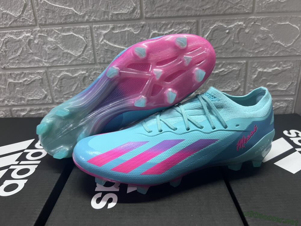 Men's Adidas X Crazyfast.1 Messi.1 FG Football Boots - Blue/Pink/Purple