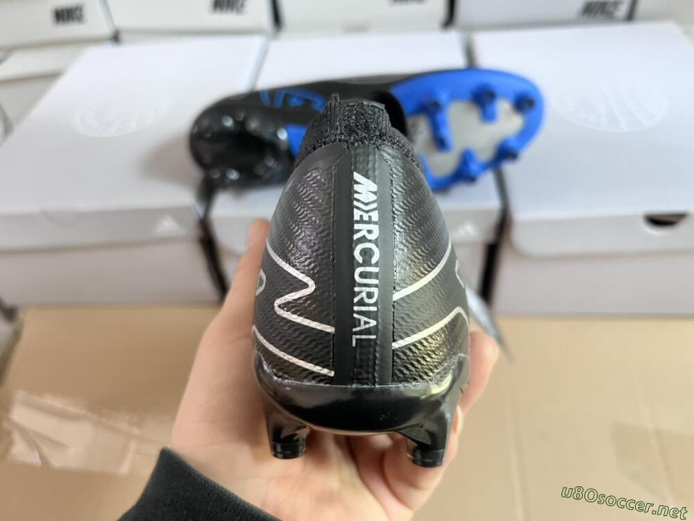 Unisex Nike Air Zoom Mercurial Vapor 15 Elite AG Football Boots - Black/Blue/White