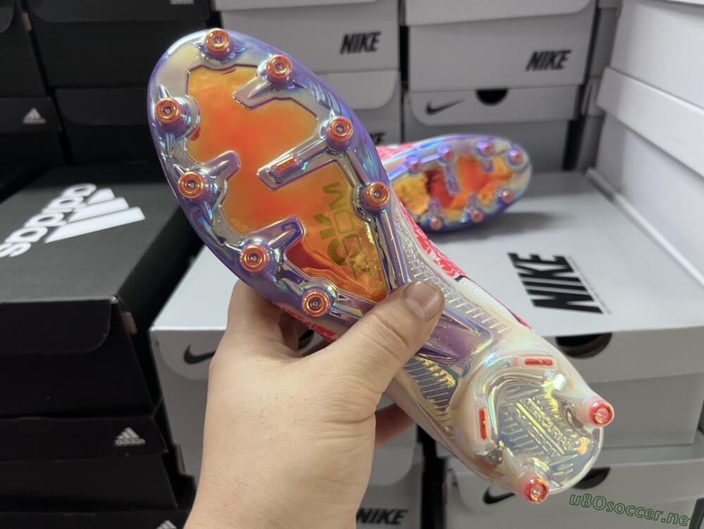 Men's Nike Air Zoom Mercurial Superfly 9 Elite AG Football Boots - White/Pink