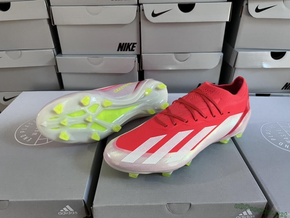 Men's Adidas X Crazyfast.1 FG Football Boots - Red/White/Yellow