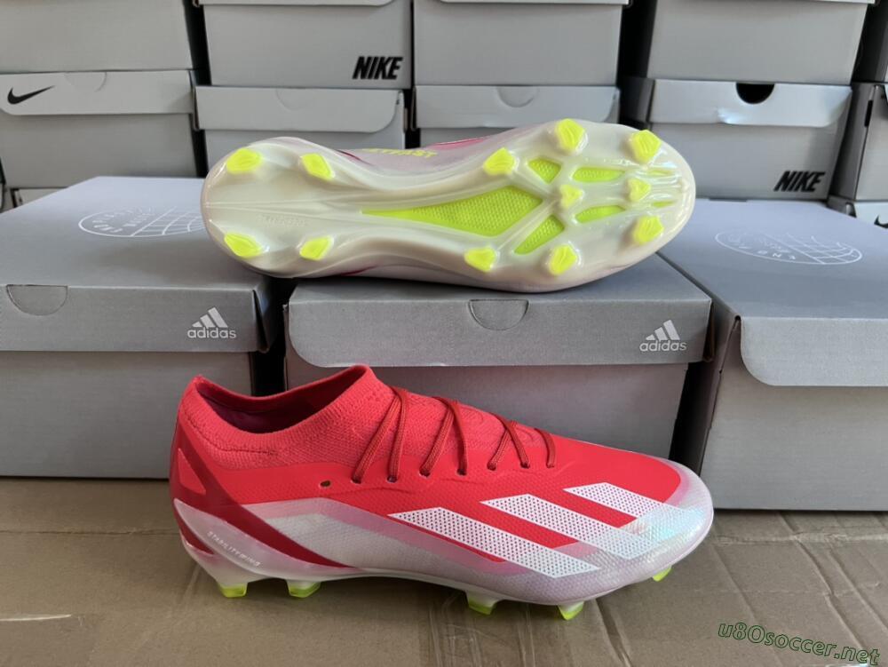 Men's Adidas X Crazyfast.1 FG Football Boots - Red/White/Yellow