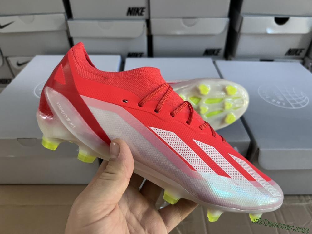 Men's Adidas X Crazyfast.1 FG Football Boots - Red/White/Yellow