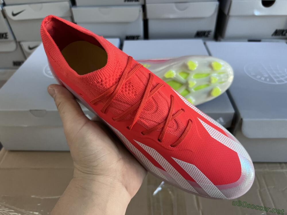 Men's Adidas X Crazyfast.1 FG Football Boots - Red/White/Yellow