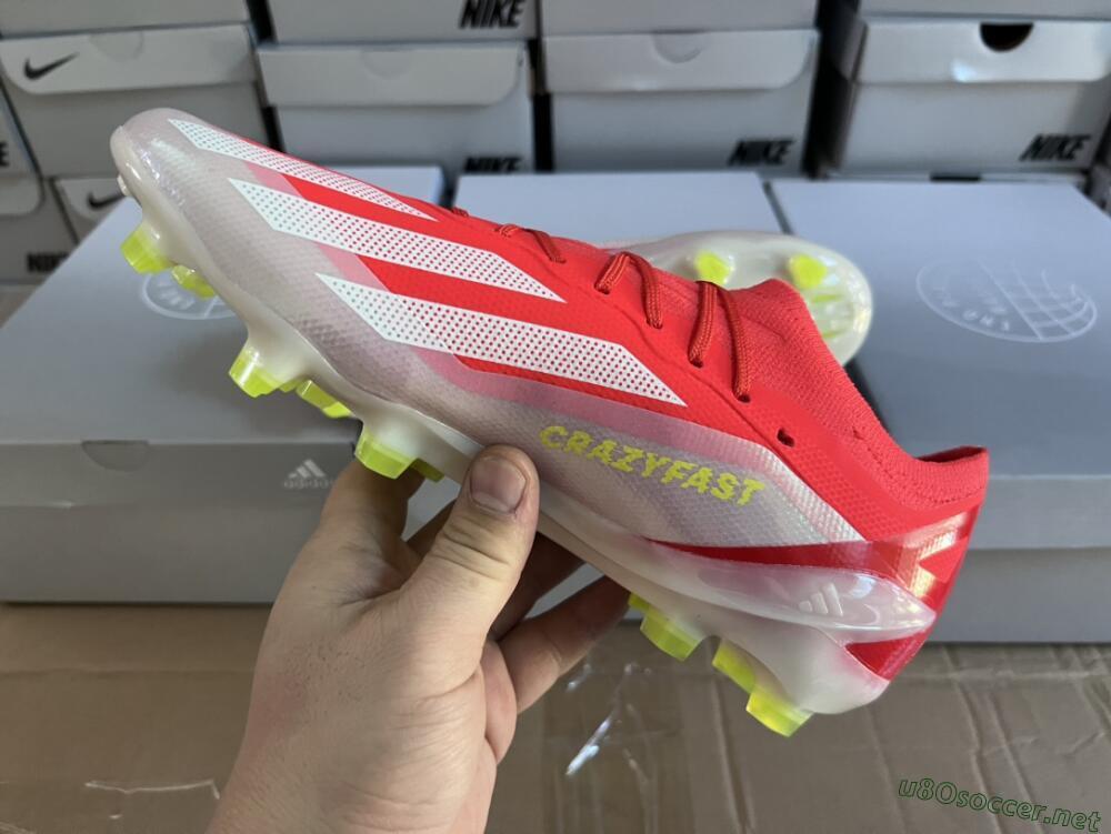 Men's Adidas X Crazyfast.1 FG Football Boots - Red/White/Yellow