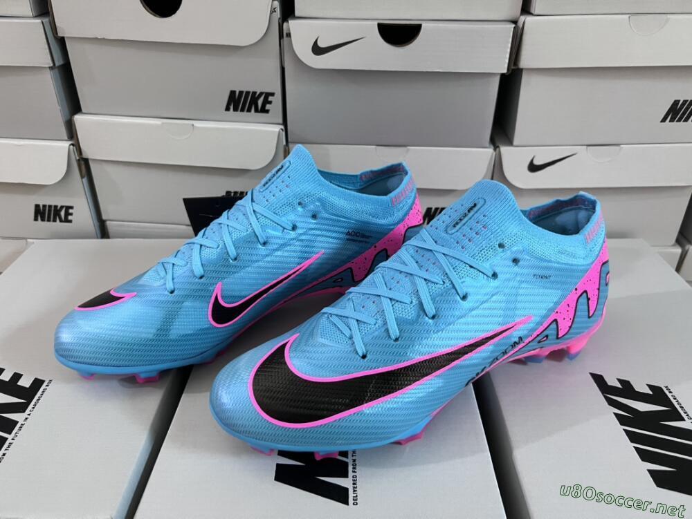 Unisex Nike Air Zoom Mercurial Vapor 15 Elite FG Football Boots - Blue/Pink/Black
