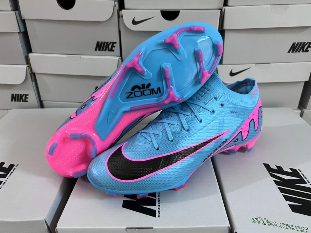 Unisex Nike Air Zoom Mercurial Vapor 15 Elite FG Football Boots - Blue/Pink/Black
