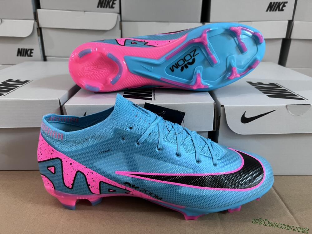 Unisex Nike Air Zoom Mercurial Vapor 15 Elite FG Football Boots - Blue/Pink/Black