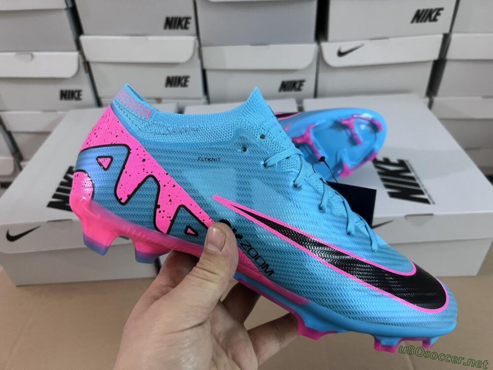 Unisex Nike Air Zoom Mercurial Vapor 15 Elite FG Football Boots - Blue/Pink/Black