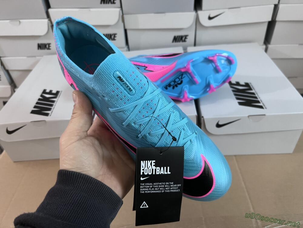Unisex Nike Air Zoom Mercurial Vapor 15 Elite FG Football Boots - Blue/Pink/Black