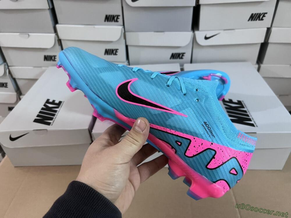 Unisex Nike Air Zoom Mercurial Vapor 15 Elite FG Football Boots - Blue/Pink/Black