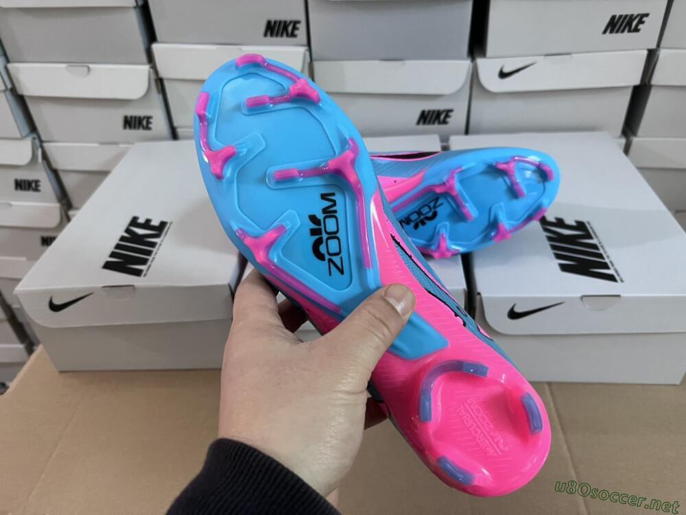 Unisex Nike Air Zoom Mercurial Vapor 15 Elite FG Football Boots - Blue/Pink/Black